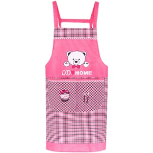 韩版夏季薄围裙双肩背带公主H肩带女时尚奶茶店卡通防污厨房特价