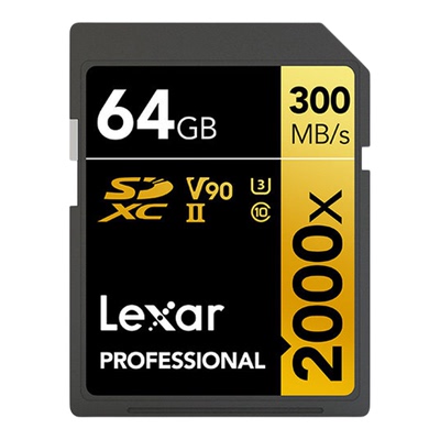 雷克沙sd卡64g高速SDXC大卡数码相机内存卡300MB/sMLC颗粒 天硕