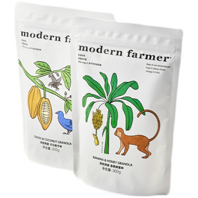 【体面专享】modernfarmer可可椰子烘焙燕麦香蕉亚麻籽即食燕麦
