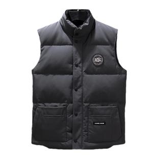 大鹅羽绒马甲石墨灰男女款白鸭绒无袖羽绒服男士外穿背心外套冬季