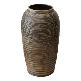 复古文艺粗陶花器侘寂陶罐土陶干花花瓶手作日式茶室民宿禅意摆件