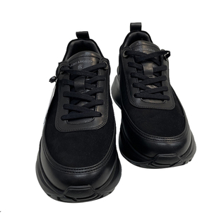 报喜鸟皮鞋黑色真皮男鞋运动鞋正品折扣清仓厚底时尚男士休闲鞋