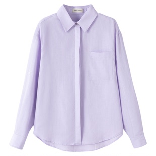 FANLE STUDIOS莫兰迪色系天丝亚麻防晒舒适透气廓形长袖两穿衬衫