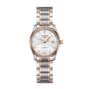 【自营】中古95新浪琴名匠系列女表自动机械手贝母镶钻腕表玫瑰金