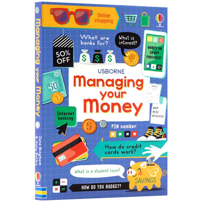 预售英文原版进口Usborne尤斯伯恩提升技能系列 MANAGING YOUR MONEY 管理您的资金 10-14岁青少年儿童英语课外阅读读物理财工具书