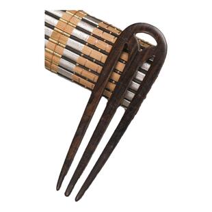 厂家直销 手工雕刻古典古风黑檀木汉服盘发发饰发钗木簪子 三叉