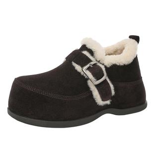 MILLIE'S/妙丽厚底雪地靴女2025冬季新款加绒保暖棉鞋外穿勃肯鞋F