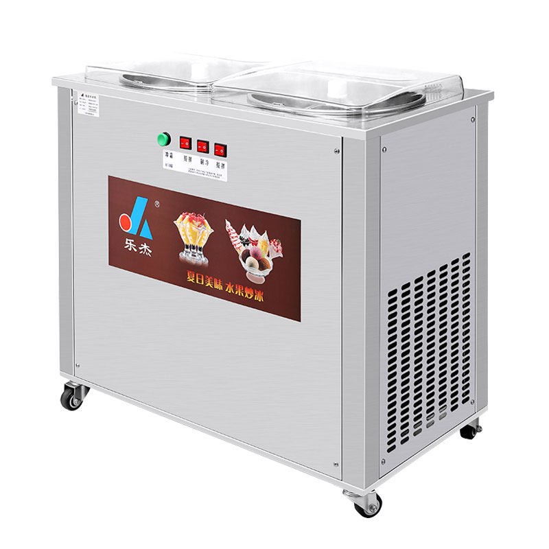 乐杰自动炒冰机商用单锅双锅