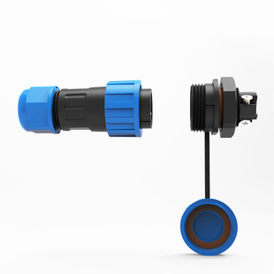 LD12-16-20-M28防水免焊接航空插头5-45a大电流2-9芯塑料压接弯头