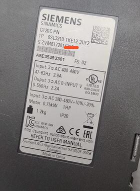 询价-SINAMICS G120C PN变频器，型号6SL3
