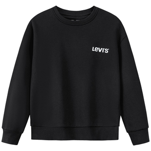 【新年马年】李维斯男童红色卫衣加绒儿童套头衫2026拜年过年衣服