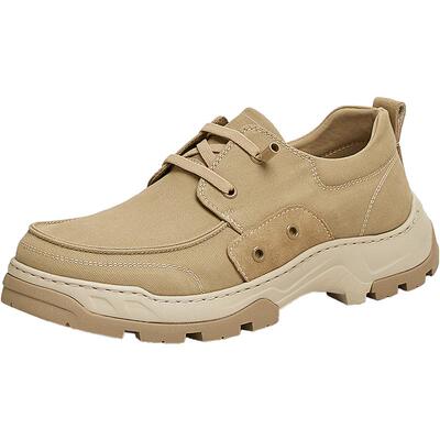 百思图男款软底透气休闲布鞋