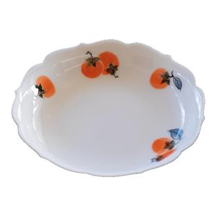 梵汝釉下粉彩手绘柿柿如意壶承景德镇高端陶瓷功夫茶具干泡盘果盘