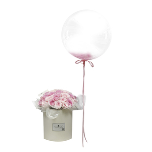 网红波波球玫瑰花鲜花礼盒告白气球朋友生日同城速递上海花店配送