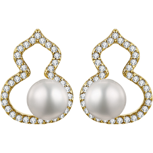 JAY葫芦珍珠耳环新中式轻奢耳饰高级感新款耳钉设计感生日礼物