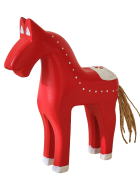 北欧创意白色木马木制圣诞礼物