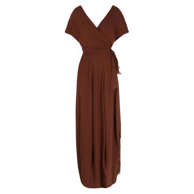 SAONAV领系带礼服连衣裙