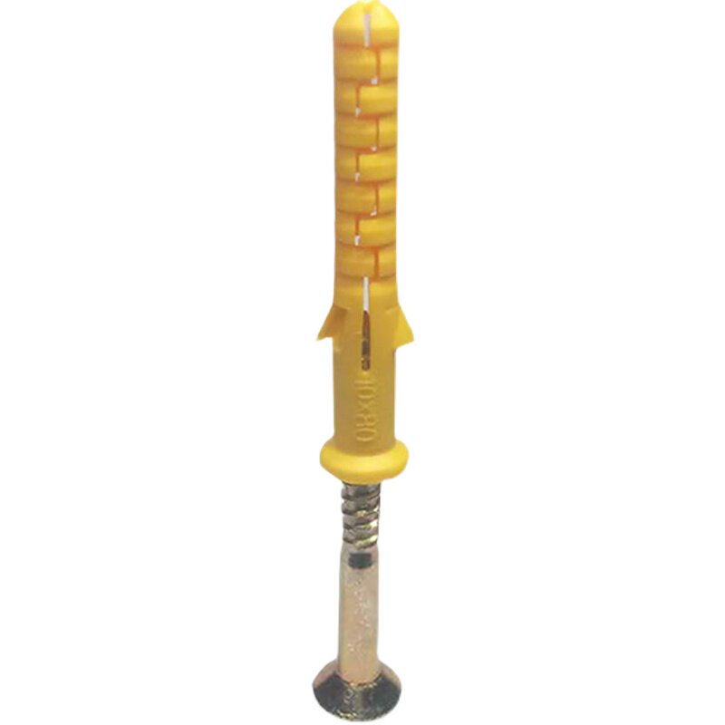 内六角螺栓膨胀管热水器空心墙用10*80mm小黄鱼涨塞螺丝加长胶塞
