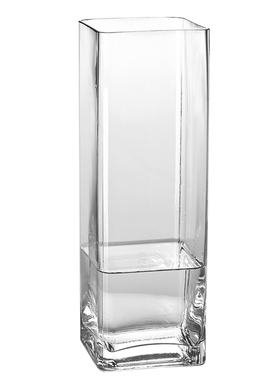 水晶玻璃透明大号花器仿真四方