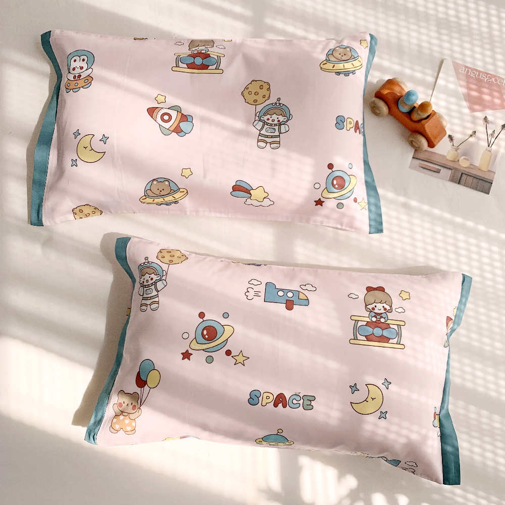 卡通儿童60S长绒棉全棉枕套幼儿园宝宝枕头套30*50乳胶记忆枕枕套