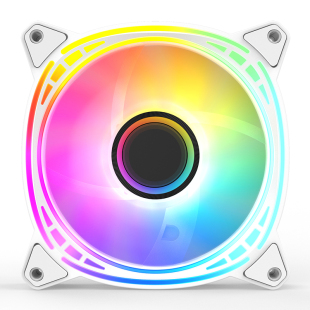 航嘉GX120北极圈机箱散热风扇ARGB神光同步正/反叶5V3针黑/白