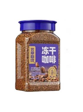 100克云摩咖啡冻干黑咖啡0脂0蔗糖罐装正品提醒学生神脑农科院