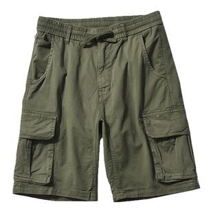 美式咔叽复古重磅水洗夏季男士多口袋时尚潮流休闲百搭工装短裤潮