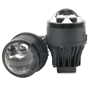 汽车雾灯通用专用改装双直射激光雾灯双光透镜远近光超级摩托车