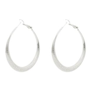 「鸣沙山泉」简约银色素圈耳饰蚊香盘耳夹女轻奢耳钉纯银圈圈耳环