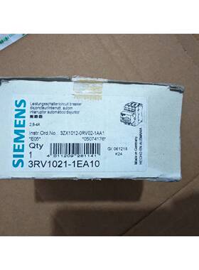 询价电机保护断路器3RV1021-1EA10，