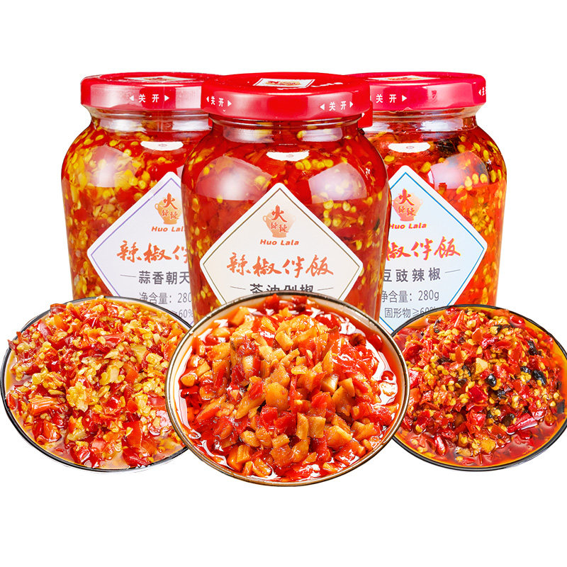 火辣辣开胃伴饭辣椒酱豆豉辣酱