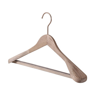 家用香樟木无痕简约宽肩原木色防蛀虫木衣架西装木头衣挂成人裤架