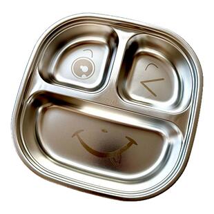 食品级316L不锈钢儿童餐盘分格盘幼儿园家用宝宝男孩女孩吃饭餐具