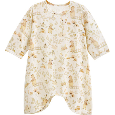 Aengbay婴儿睡衣秋季薄款连体衣