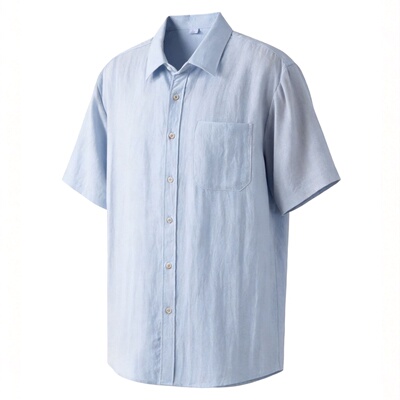 JIEYI 【轻柔感】outfits纯色贴袋衬衫莫兰迪色莱赛尔麻混纺寸衣