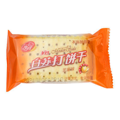 美丹无蔗糖鲜葱芝麻味苏打饼干