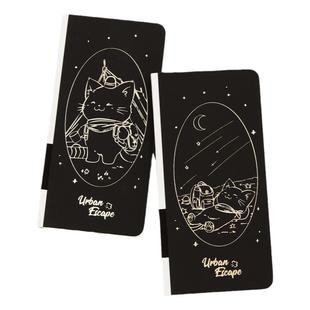 莱恩纸品weeks手账本可爱猫咪城市出逃计划简约ins风手帐本A6周计划随身便携口袋本女生款少女心横线笔记本子