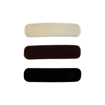 法式简约气质长方形绒面发夹