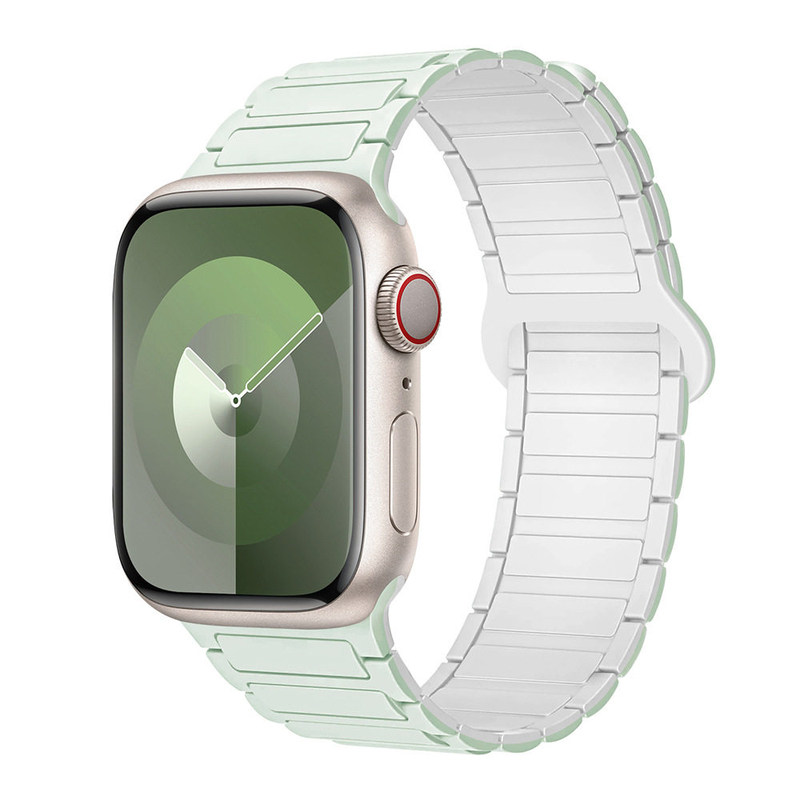 张婧仪同款适用苹果s11手表s10表带iwatch11磁吸硅胶lewatch10腕