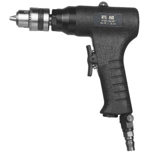 岩威气钻3/8气动钻机高中低速带正反转手枪型木工风动可攻丝回丝