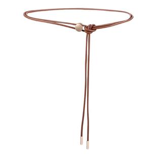 高级感细腰带配饰女软皮绳腰链配裙子黑色百搭腰绳时尚装饰新款