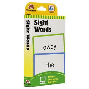 【常见词】Evan Moor Learning Line Flashcards Sight Words 英语高频词卡片 学习起跑线系列 闪卡卡片 美国加州教辅 原版进口