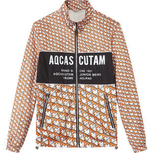 BM字母印花高级感男装潮牌痞帅炸街外套2022年新款春季立领夹克男