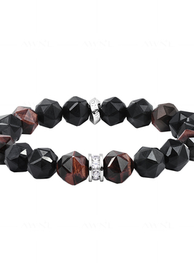 AWNL飞鹰黑曜石手链男款