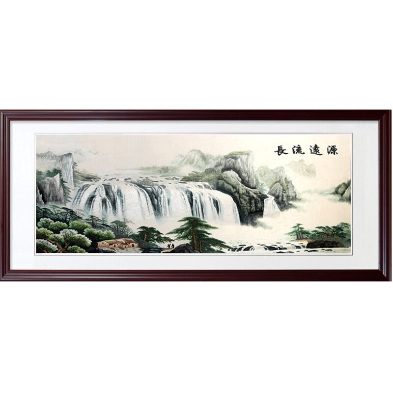 源远流长湘绣有福办公室挂画