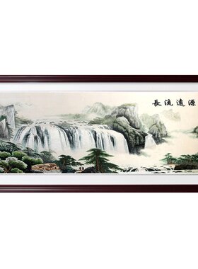 源远流长湘绣有福办公室挂画