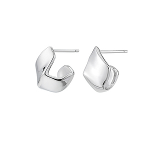 白岚折纸925银耳钉女原创简约气质耳环小众设计感轻奢耳饰ED2701