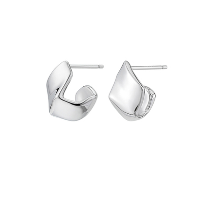 白岚折纸925银耳钉女简约气质