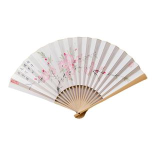 海棠微雨楚晚宁墨燃文创礼品手绘写中国古风明制配汉服道具折扇礼