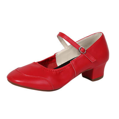 软底软面赢运广场舞鞋透气演出鞋